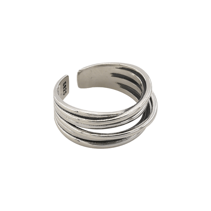 925 Silver Vintage Twist Ring Set