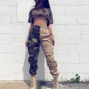 Check out these stylish and durable women's camo pants. 2 tone legs for a fashion charged update to a fresh fitted silhouette. SPITGAN.COM