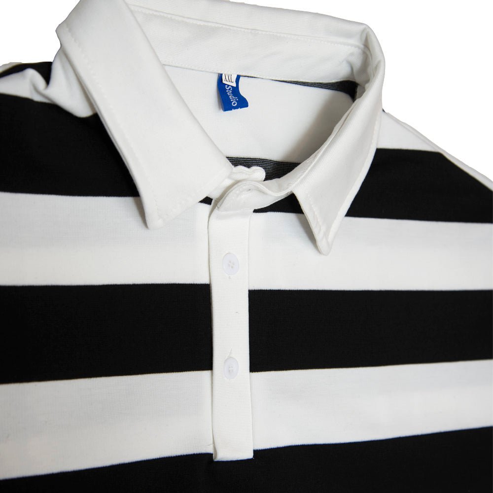 Premium Oversized Striped Polo Shirt